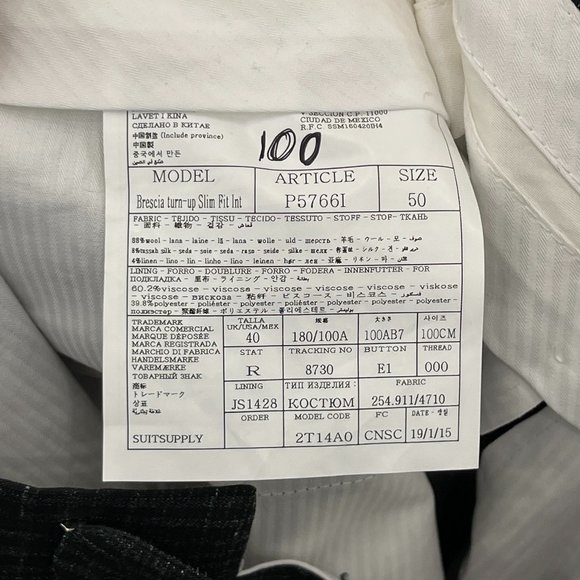 💙 HOST PICK 💙 SuitSupply Green Havana check suit Size 40R/34 - Picture 15 of 15